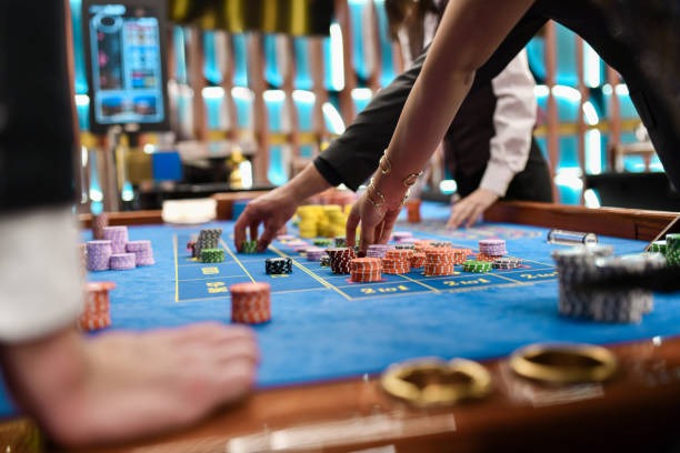 Live dealer blackjack table with professional croupier